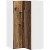 Image de Armoire d'angle murale vidaXL LUCCA en bois vieilli 57 x 57 x 100 cm, aggloméré