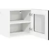 Image de vidaXL Armoire vitrée PORTO, 2 pièces, noire, en panneaux de particules
