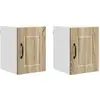 Image de vidaXL Armoire murale PORTO, 2 pièces, bois imitation chêne Sonoma