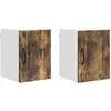 Image de vidaXL Armoire murale PORTO, lot de 2, chêne fumé, 30 x 31 x 40 cm