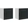 Image de vidaXL Armoire murale PORTO, lot de 2, noir, 40 x 31 x 40 cm, aggloméré