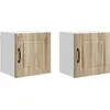 Image de Armoire murale vidaXL PORTO, lot de 2, chêne Sonoma, 40 x 31 x 40 cm