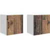 Image de vidaXL Armoire murale PORTO, lot de 2, bois recyclé, 40 x 31 x 40 cm, aggloméré