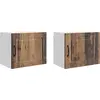 Image de vidaXL Armoire murale PORTO, lot de 2, bois recyclé, 50 x 31 x 40 cm, aggloméré