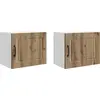Image de Armoire murale vidaXL PORTO, lot de 2, chêne artisanal, 50 x 31 x 40 cm