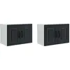 Image de vidaXL Armoire murale PORTO, lot de 2, noir, 60 x 31 x 40 cm, aggloméré