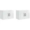Image de Armoire murale vidaXL PORTO, lot de 2, blanc brillant, 60 x 31 x 40 cm