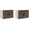 Image de Armoire murale vidaXL PORTO, lot de 2, aspect chêne brun, 60 x 31 x 40 cm