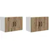 Image de Armoire murale vidaXL PORTO, lot de 2, chêne artisanal, 60 x 31 x 40 cm