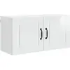 Image de Armoire murale vidaXL PORTO, blanc brillant, 80 x 31 x 40 cm, aggloméré