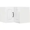 Image de Armoire d'angle murale vidaXL PORTO, blanc brillant, 57 x 57 x 40 cm