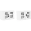 Image de vidaXL Armoire murale en verre PORTO, lot de 2, blanche, 60 x 31 x 40 cm, aggloméré