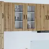 Image de Armoire murale en verre vidaXL PORTO, lot de 2, chêne artisanal, 40 x 31 x 80 cm