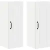 Image de vidaXL Armoire murale PORTO, lot de 2, blanc, 30 x 31 x 80 cm, aggloméré