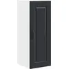 Image de vidaXL Armoire murale PORTO Noir 30 x 31 x 80 cm Panneau de bois