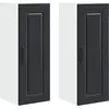 Image de vidaXL Armoire murale PORTO, lot de 2, noir, 30 x 31 x 80 cm, aggloméré