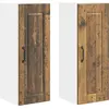 Image de vidaXL Armoire murale PORTO, 2 pièces, bois de récupération, panneau de fibres de bois
