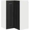 Image de Armoire d'angle murale vidaXL PORTO, noire, 57 x 57 x 80 cm, aggloméré