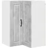 Image de Armoire d'angle murale vidaXL PORTO, gris béton, 57 x 57 x 80 cm, aggloméré