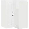 Image de Armoire d'angle murale vidaXL PORTO, blanc brillant, 57 x 57 x 80 cm