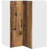 Image de Armoire d'angle murale vidaXL PORTO en bois recyclé 57 x 57 x 80 cm, aggloméré