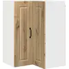 Image de Armoire d'angle murale vidaXL PORTO en chêne artisanal 57 x 57 x 80 cm
