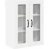 Image de Armoire murale en verre vidaXL PORTO, blanche, 60 x 31 x 80 cm, aggloméré