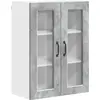Image de Armoire murale en verre vidaXL PORTO, gris béton, 60 x 31 x 80 cm, aggloméré