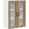 Image de Armoire murale en verre vidaXL PORTO, chêne artisanal, 60 x 31 x 80 cm