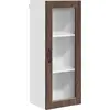 Image de Armoire murale en verre vidaXL PORTO, aspect chêne brun, 40 x 31 x 100 cm