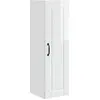 Image de Armoire murale vidaXL PORTO, blanc brillant, 30 x 31 x 100 cm, aggloméré