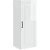 Image de Armoire murale vidaXL PORTO, blanc brillant, 40 x 31 x 100 cm, aggloméré