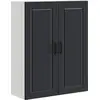 Image de Armoire murale vidaXL PORTO noire 80 x 31 x 100 cm en aggloméré