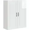 Image de Armoire murale vidaXL PORTO, blanc brillant, 80 x 31 x 100 cm, aggloméré