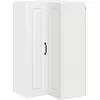 Image de Armoire d'angle murale vidaXL PORTO, blanche, 57 x 57 x 100 cm, aggloméré