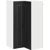 Image de Armoire d'angle murale vidaXL PORTO, noir, 57 x 57 x 100 cm, aggloméré