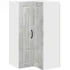 Image de Armoire d'angle murale vidaXL PORTO, gris béton, 57 x 57 x 100 cm, aggloméré