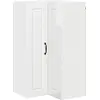Image de Armoire d'angle murale vidaXL PORTO, blanc brillant, 57 x 57 x 100 cm