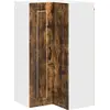 Image de Armoire d'angle murale vidaXL PORTO, chêne fumé, 57 x 57 x 100 cm