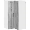 Image de Armoire d'angle murale vidaXL PORTO, gris Sonoma, 57 x 57 x 100 cm