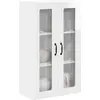 Image de Armoire murale en verre vidaXL PORTO, blanc brillant, 60 x 31 x 100 cm