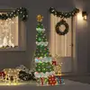 Image de Vidaxl Sapin De Noël Lumineux Avec 3 Boîtes-cadeaux 2d Blanc Chaud