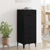 Image de vidaXL Sideboard noir imitation chêne 34,5 x 34 x 90 cm Matériau dérivé du bois
