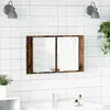 Image de vidaXL Armoire de toilette en vieux bois 80 x 12 x 45 cm Bois composite