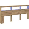 Image de vidaXL Tête de lit en chêne Artisan 220 x 17 x 102 cm Bois composite