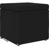 Image de vidaXL Tabouret noir 41 x 41 x 40 cm Tissu et bois pressé