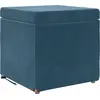 Image de vidaXL Tabouret bleu 41 x 41 x 40 cm Velours et bois d'ingénierie