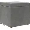 Image de vidaXL Tabouret gris foncé 41 x 41 x 40 cm Velours et bois d'ingénierie