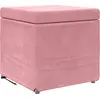 Image de vidaXL Tabouret Rose 41 x 41 x 40 cm Velours et bois d'ingénierie