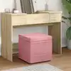 Image de Vidaxl Tabouret Rose 41 X 41 X 40 Cm Velours Et Bois Composite